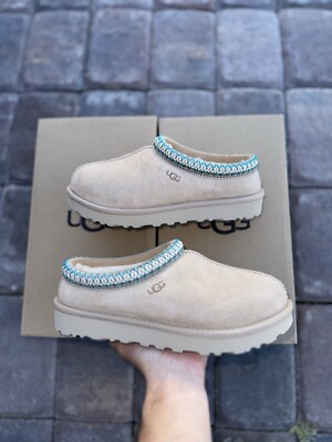 UGG Tasman Driftwood White Pepper Size 6W Women's Slipper NEW IN HAND Limited