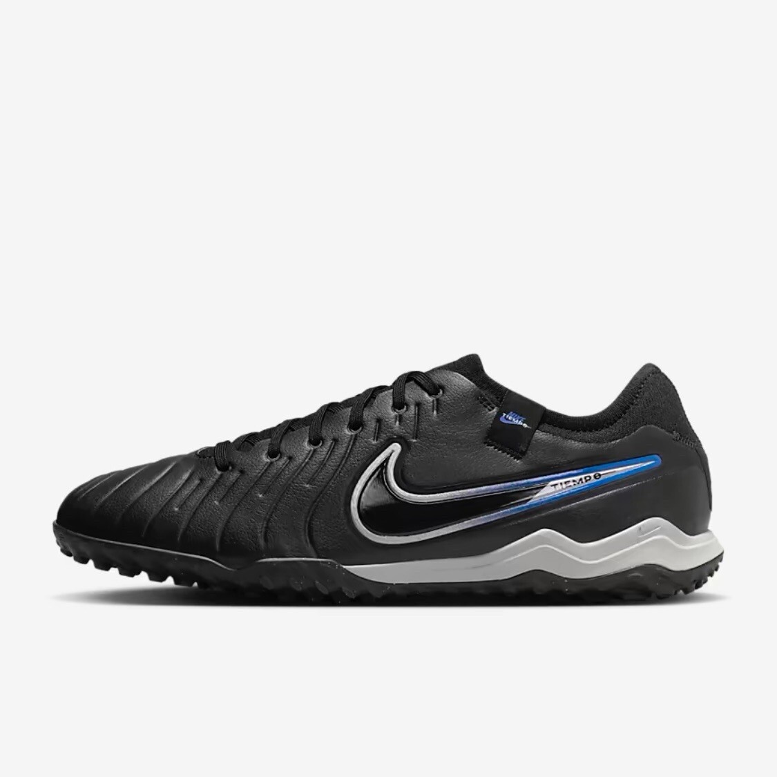 Nike Legend 10 Pro TF Black Chrome Hyper Blue Soccer Mens Size 7