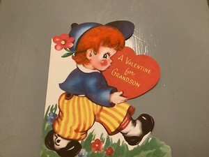 valentine card vintage/1950’s.