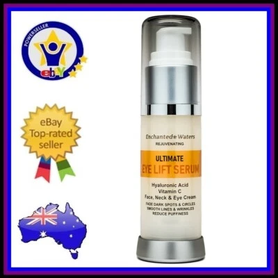 ENCHANTED WATERS HYALURONIC ACID VITAMIN C EYE LIFT Serum Remove Crows Feet Bags Firm Anti Aging