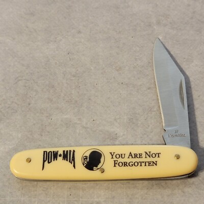 POW-MIA You Are Not Forgotten Veterans Knife By JF Novelties Single Blade Folder