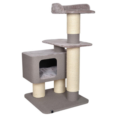 Europet Bernina Katzenkratzbaum Vece beige 80x80x148cm groß & stabil