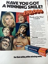 Sa50 Ephemera 1970 advert ultra brite a winning smile 