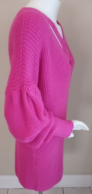 express pink sweater dress New Express Hot Pink Sweater Dress Size Small