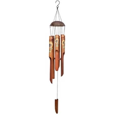 Afirst Bamboo Wind Chimes, Outdoor Wooden Windchimes with Coconut Crown,Sunfl...