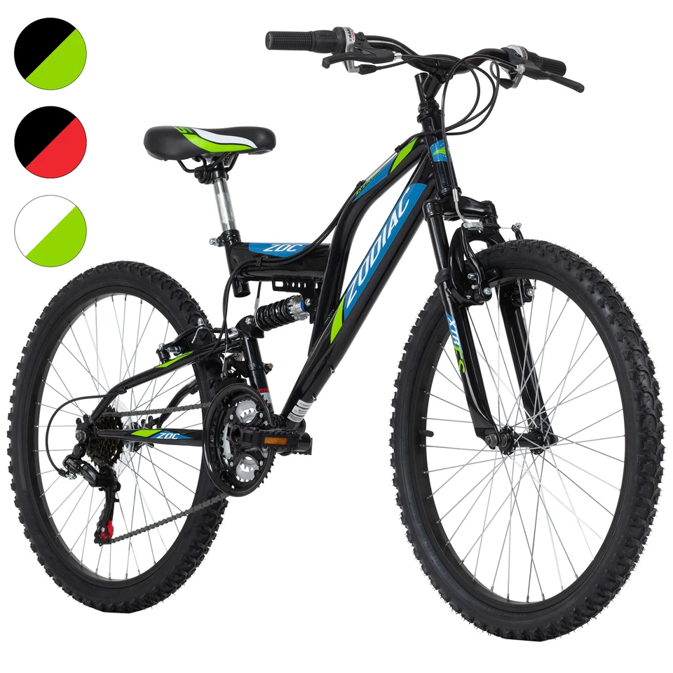 VTT Enfant Tout Suspendu 24" Zodiac 18 vitesses TC 38cm M661K - Photo 1/4