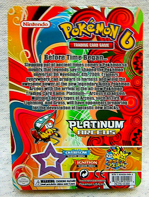 Pokemon 6 Platinum Arceus TCG 2009 Collectible Tin Box EMPTY BOX ONLY
