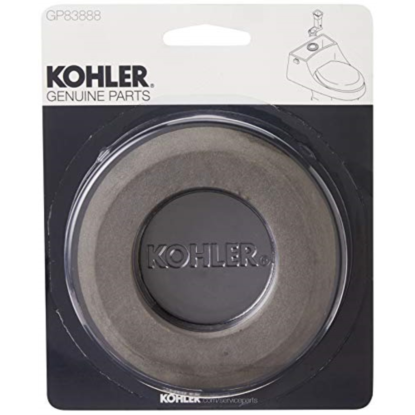 4008717 FLUSH VALVE GASKET Kohler Flush Valve Gasket Gray Rubber For