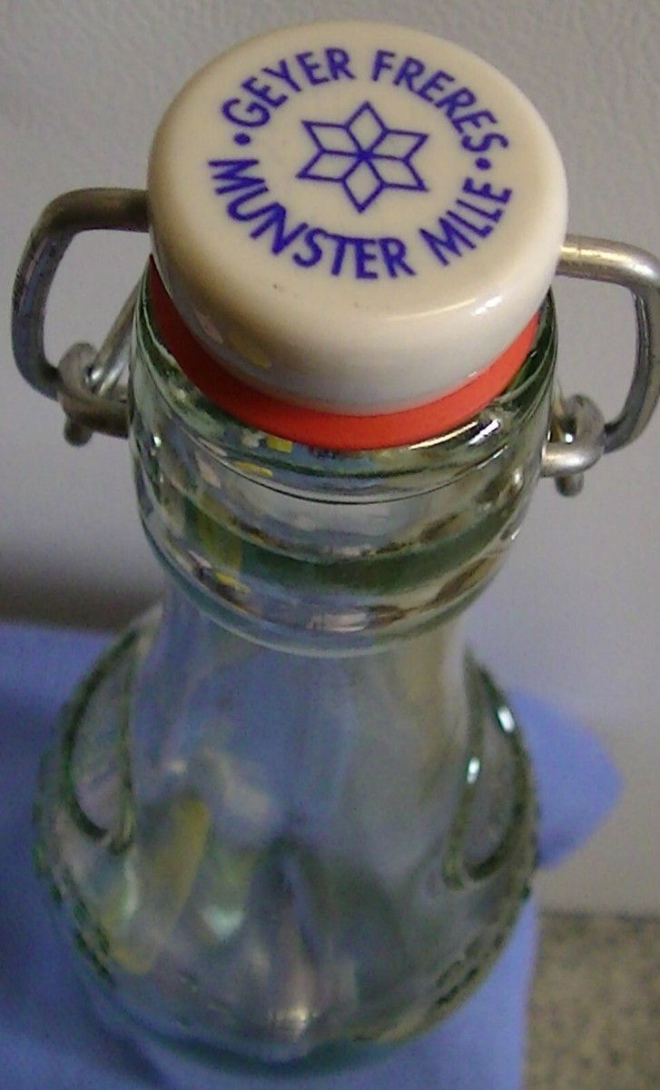 Set of 4 Vintage Glass & Plastic Storage Bottles - Retro Kitchen