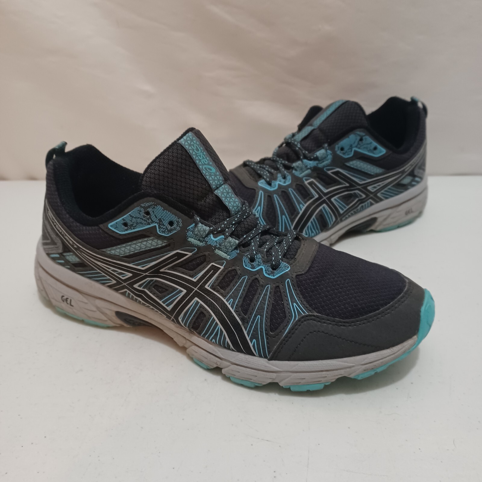 Asics running shoes sneakers Gel-Venture 7 black/blue womans 10-image