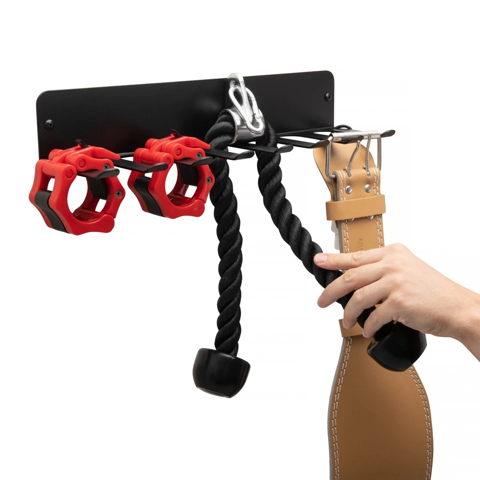 5 X Gym Accessory Organiser/Resistance Band Wall Rack, Storage w/BB CLAMPS x10 - Image 2 of 4