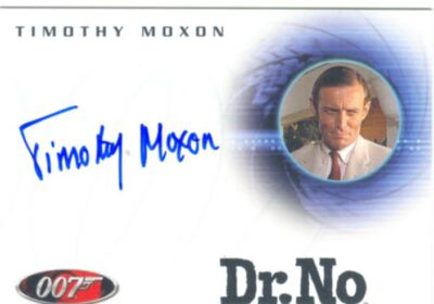 James Bond Die komplette 40. Autogrammkarte A65 Timothy Moxon