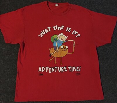 Vtg Adventure Time Faded Cartoon Network Promo Shirt M L TV Movie Grunge Y2K