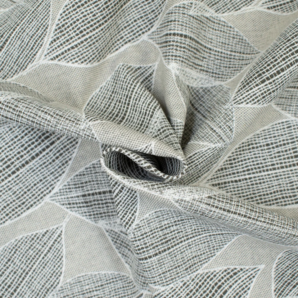 Dekostoff Loneta Blätter grau (Preis = 0,5 Meter) - Bild 2 von 4