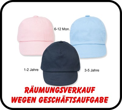Kinder Kleinkinder Basecap Baseball Cap Sonnenmütze Mütze Kappe - neu