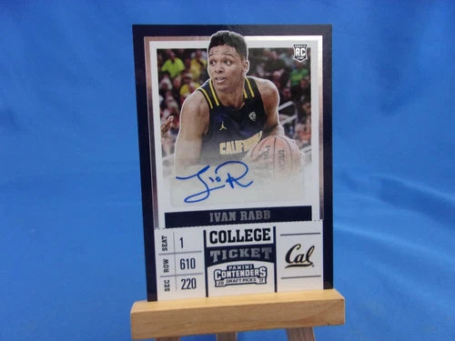 Contenders Draft Picks 17-18 RC Rookie College Ticket Autograph Ivan Rabb
