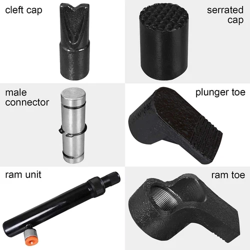 4 Ton Big Red Auto Body Frame Repair Kit Hydraulic Ram, with Storage Case Black - Picture 4 of 5