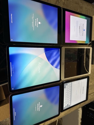 Lot Of 6 Apple Products (6 iPads) SELLING AS IS FOR PARTS