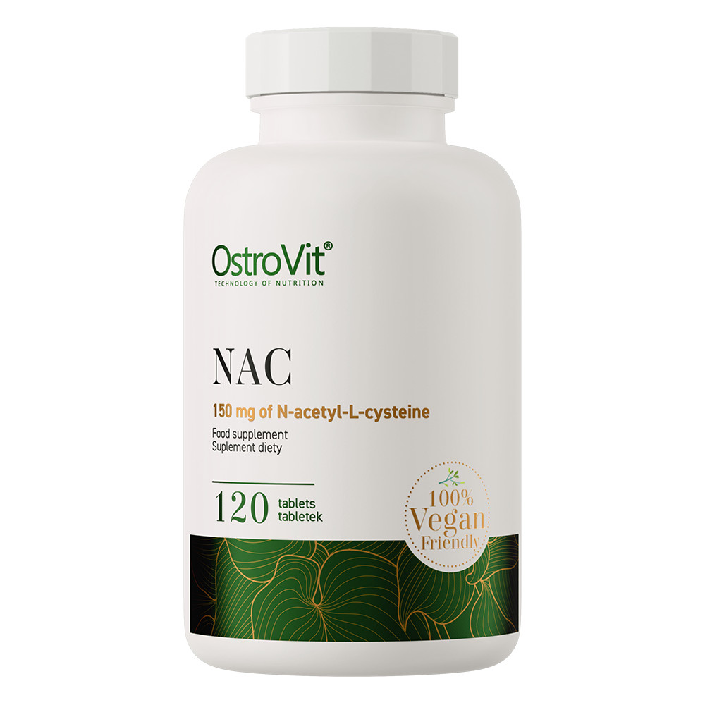 OstroVit NAC - 120 Tablets   Vegan friendly N-acetyl-L-cysteine