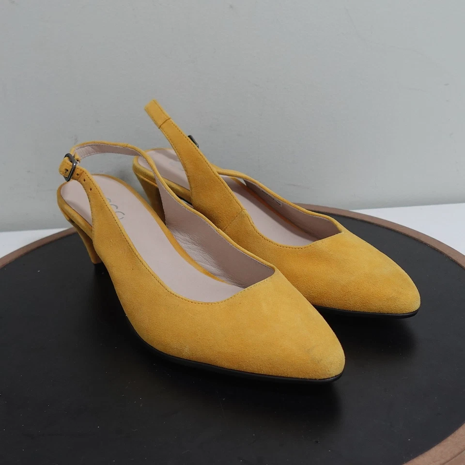 Zapatos Ecco para mujer talla 8 tacones con cordones 39 gamuza gatito punta puntiaguda elegantes Foto 2 de 4