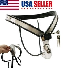 Y-type Chastity Belt Stainless Steel Cage Underwear Lockable Underpants for Male