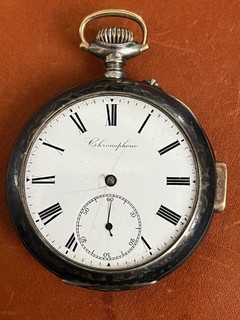 SWISS MINUTE REPEATER NIELLO SILVER 53MM LE PHARE QUALITY PLUNGER POCKETWATCH!