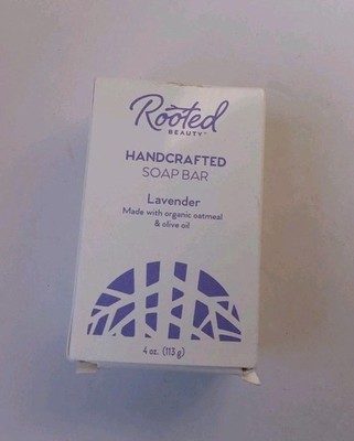 Lavender Soap by Rooted Beauty. New in Box 4oz. All Natural USA