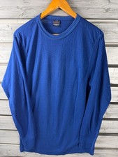 Vintage 90s Duofold Shirt Mens L/M Blue Long Sleeve Base Layer Thermal USA