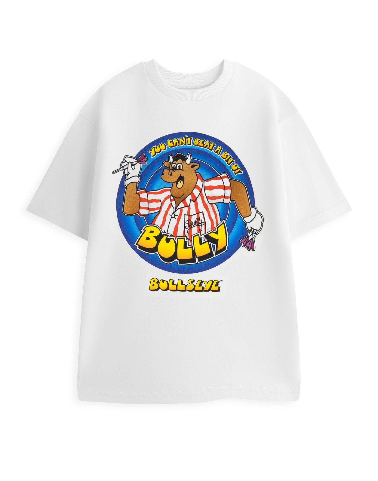 Bullseye Weiß You Can't Beat A Bit Of Bully Kurzärmeliges T-Shirt Männer