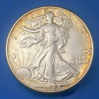 1944 Walking Liberty Half Dollar 90% Silver Coin 50c AU Almost Uncirculated
