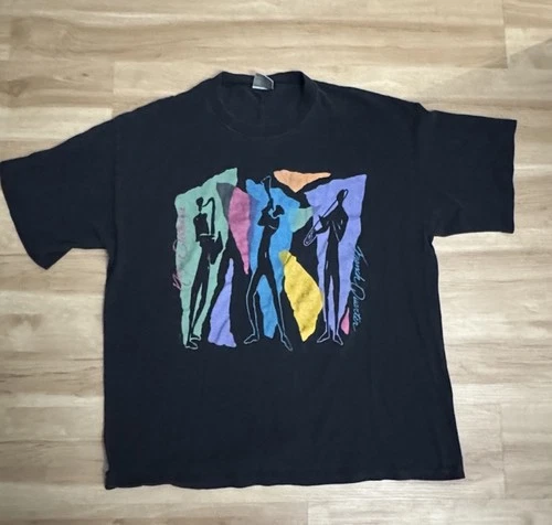 Vintage 90s Jazz Band T Shirt XL Black Single Stitch Graphic 1990s vintage concert t-shirt, vintage, size XL, single stitch, B+ condition