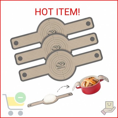 3 PCS Silicone Bread Sling for Dutch Oven Liners, Non Stick & Easy to Clean Sili