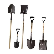  Multi-Purpose Garden Spade Shovels Set for Digging and Transfer with Durable 