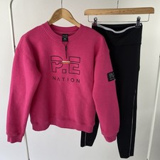 P.E NATION Women's Sweatshirt Leggings Set/Outfit - Size XS Pink/Black