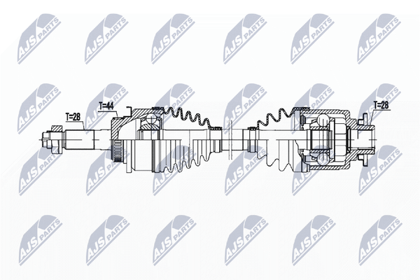 Antriebswelle NTY NPW-MZ-092 FüR Ford Ranger ET Tdci 4X4 Mazda BT 50 Pick Up CD-image