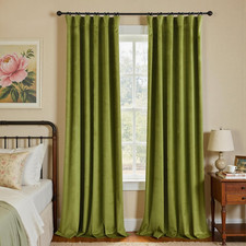 Velvet Blackout Curtains with Hooks - Stylish  Functional Design