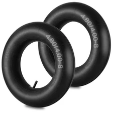 AZIEMARS 2pk 4.80/4.00-8 Heavy Duty Replacement Inner Tire Tube for Wheelbarrow