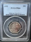 1952 Washington Quarter 25C PCGS PR66
