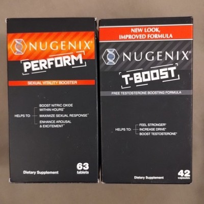 NUGENIX PERFORM & NUGENIX T-BOOST - MEN'S DIETARY SUPPLEMENTS - EXP: 6/26, 4/27