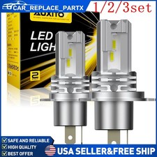 2/4X AUXITO H4 9003 HB2 24000LM LED Headlight High Low Beam 6500K bulb M4 EOA
