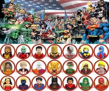 21 PIEZAS Superhéroe 1ª Liga de la Justicia Atom Hawkman 4 cm Figura de Plástico Juguete Hágalo Usted Mismo