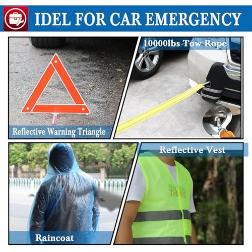  Car Emergency Kit, Roadside Assistance Emergency Car Kit Jumper Cables, N1