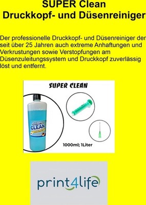 1 l  1l 1 Liter  Düsenreiniger Druckkopfreiniger Reiniger + Spritze Top Qualität