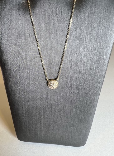 14K Yellow Gold Diamond Necklace 18”