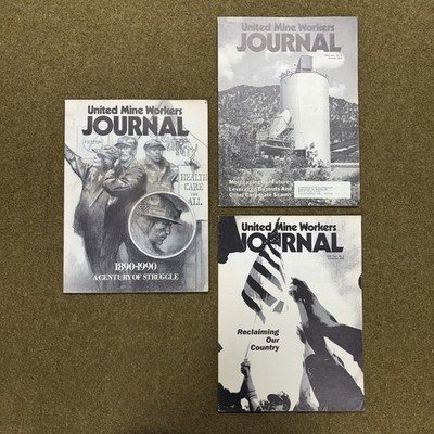 United Mine Worker's Journal Lot x3 UMWA Vintage 1980's Coal Mining Pittston