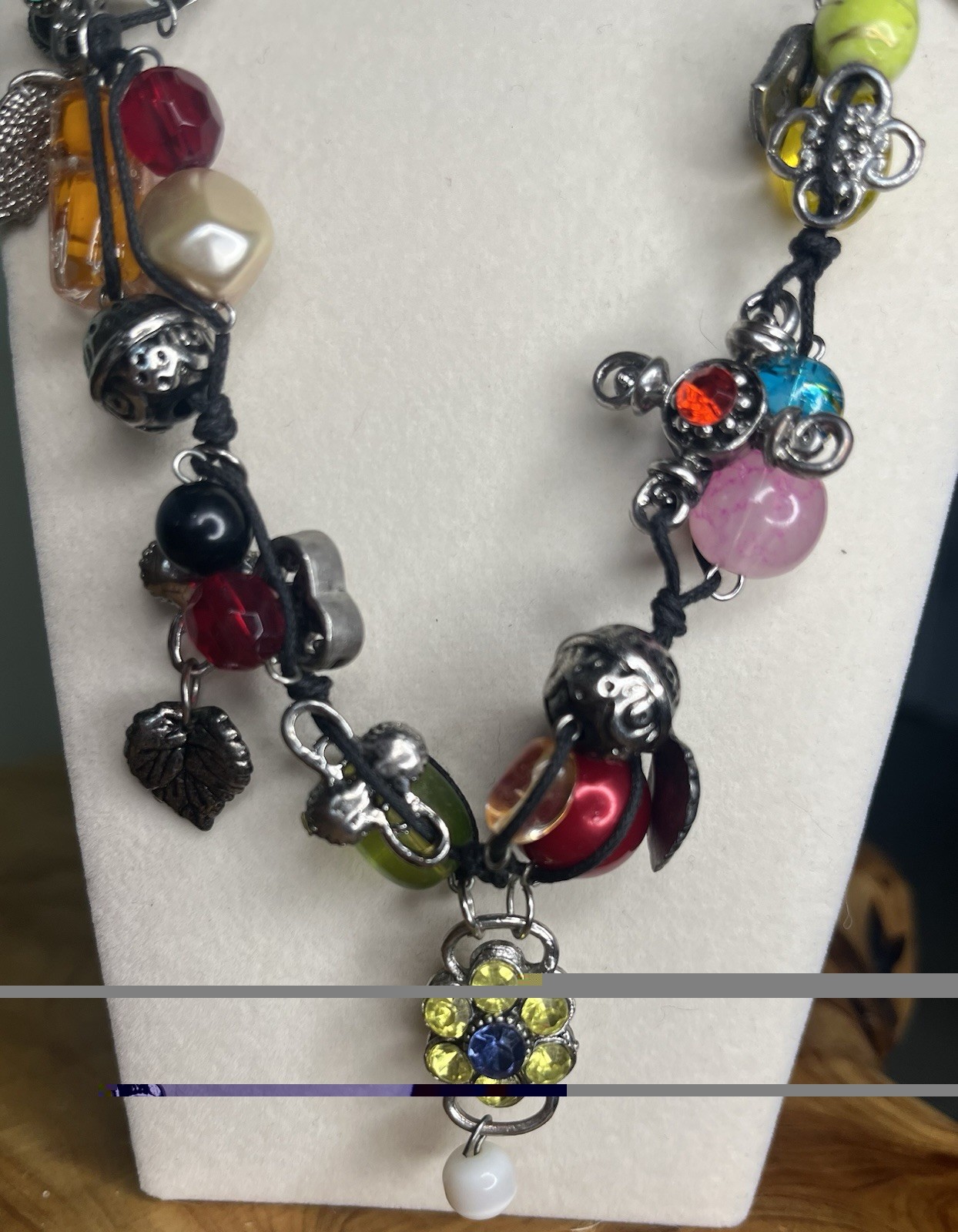 Eclectic Mixed Charm Statement Necklace Colorful … - image 5