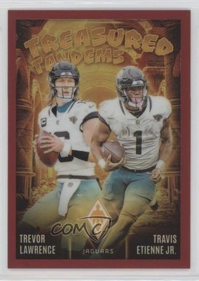 2024 Phoenix Treasured Tandems Red /99 Trevor Lawrence Travis Etienne 0s55