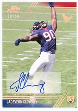 2014 -JADEVEON CLOWNEY- /50 Topps Prime GOLD AUTO/Signed Rookie Card - RC