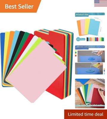 100 Pcs Multicolor Comic Book Dividers - 10 Assorted Colors, 7.25 x 11.25 Inch