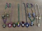MARDI GRAS Beads Ceramic Venetian Face Mask Beaded Necklace Lot